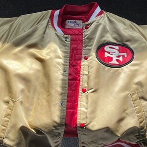 Vintage gold SF 49ers jacket by Chalkline